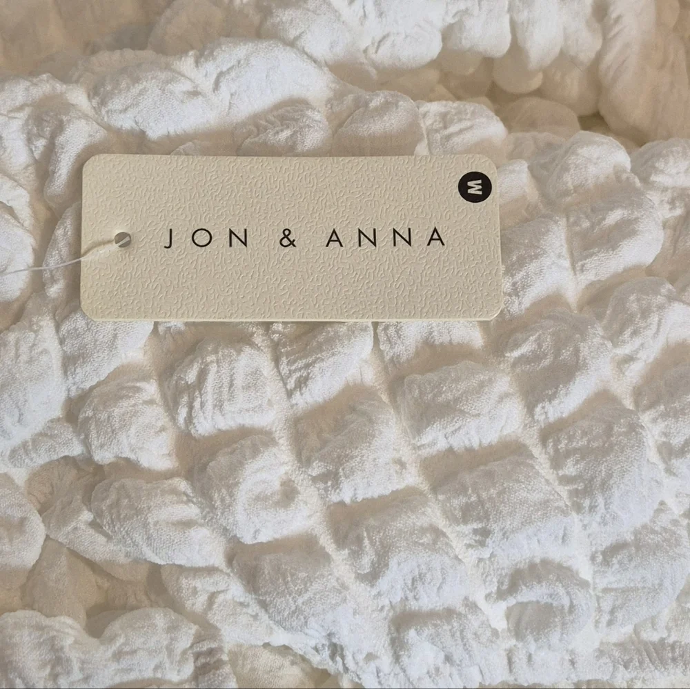 Jon & Anna White Textured Maxi Dress Waffle  NWT Dimensional White Intetesting - Picture 8 of 11